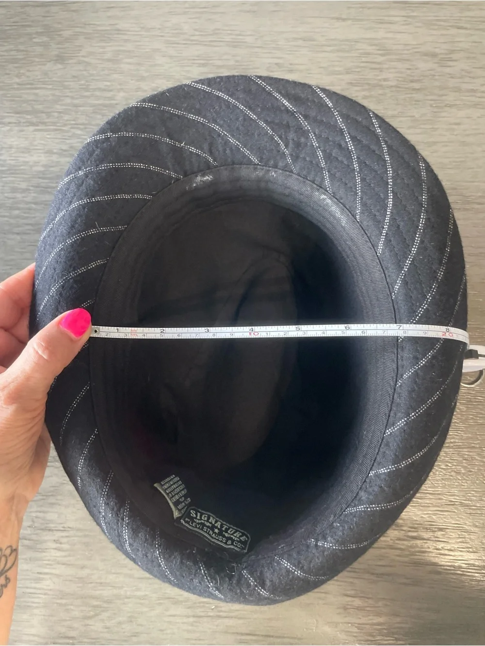 Levi Strauss Signature Black Pinstripe Child’s Fidora Hat